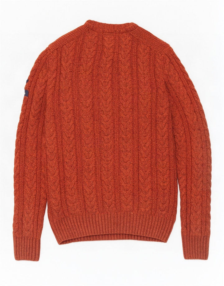 Superdry Pull à col rond en acrylique moucheté marron moyen
