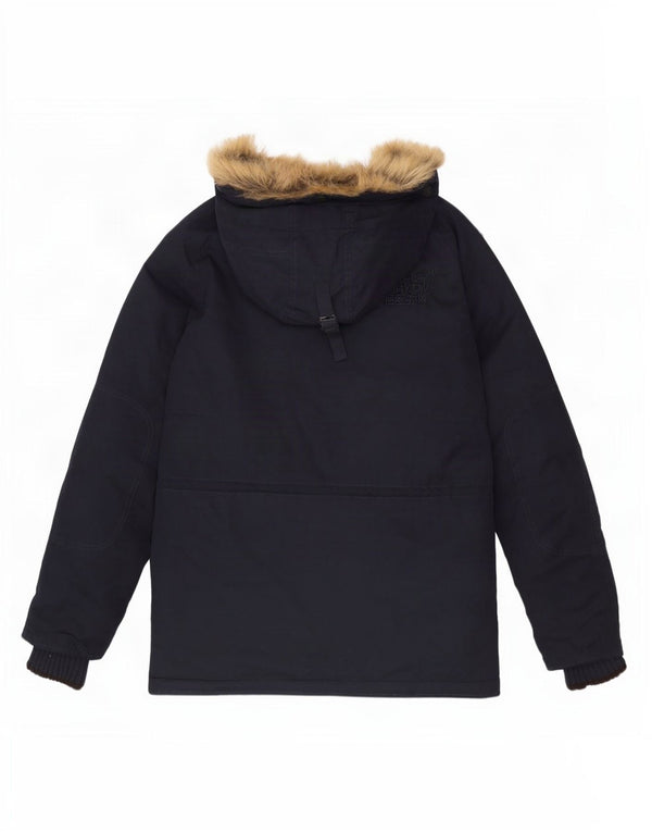 Superdry Hommes The Windparka Veste Parka À Capuche UK 36 Petit Bleu Marine