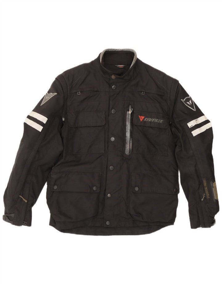 Dainese Mens Moto Racer Bomber Jacket Taille 50 Medium Noir Colourblock