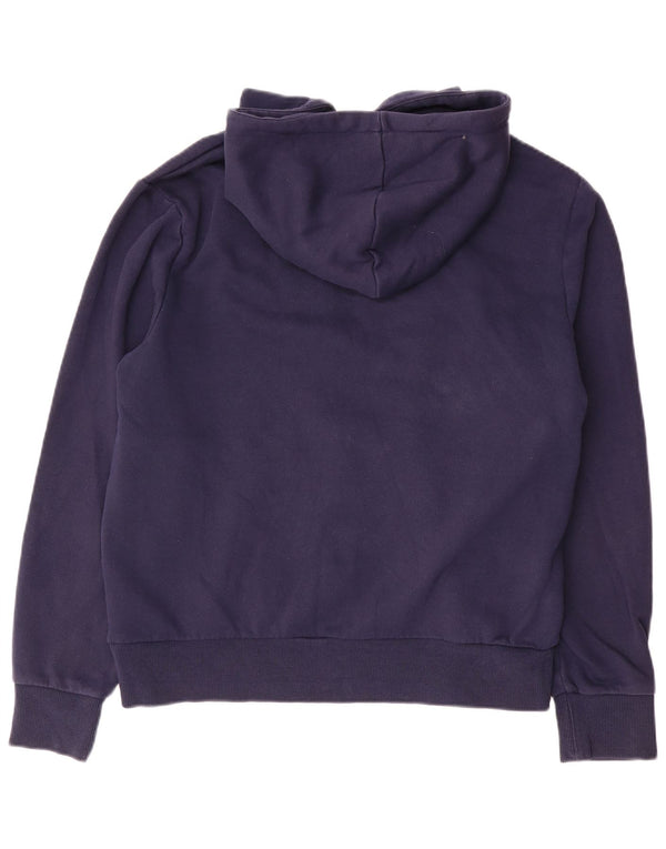 Michael Kors Pull à capuche zippé graphique pour femme UK 16 Grand coton bleu marine