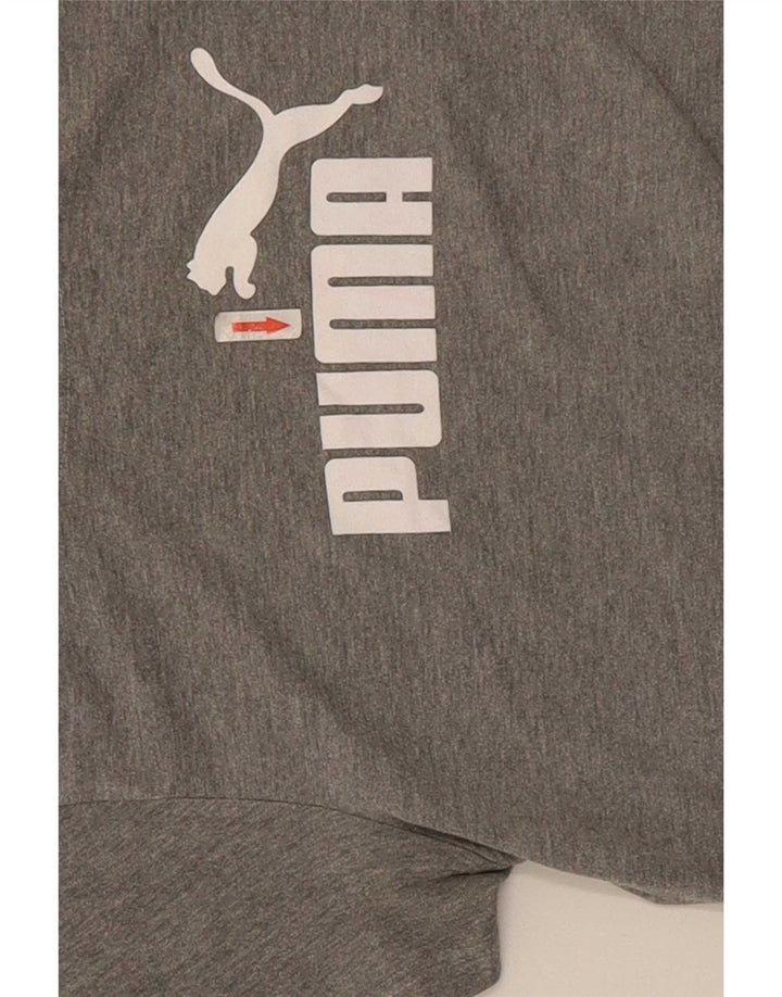 Puma T-shirt graphique pour femme UK 12 Gris moyen moucheté