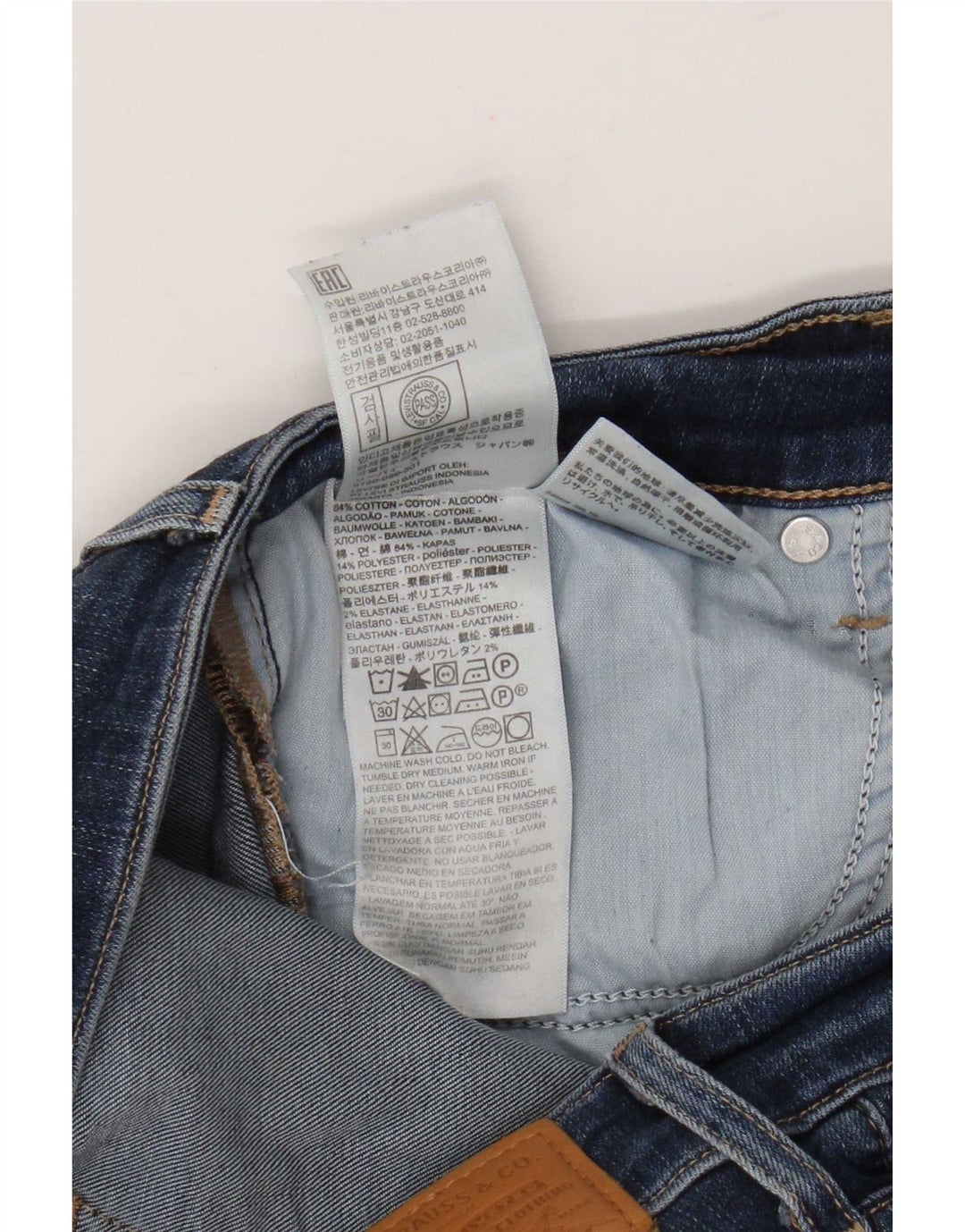 Levi's Jean Slim 712 Femme W28 L30 Bleu Marine Coton
