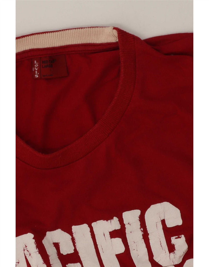 Levi's Tee-Shirt Graphique Homme Rouge Large