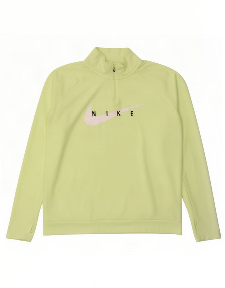 Nike Haut à manches longues pour hommes en polyester vert moyen