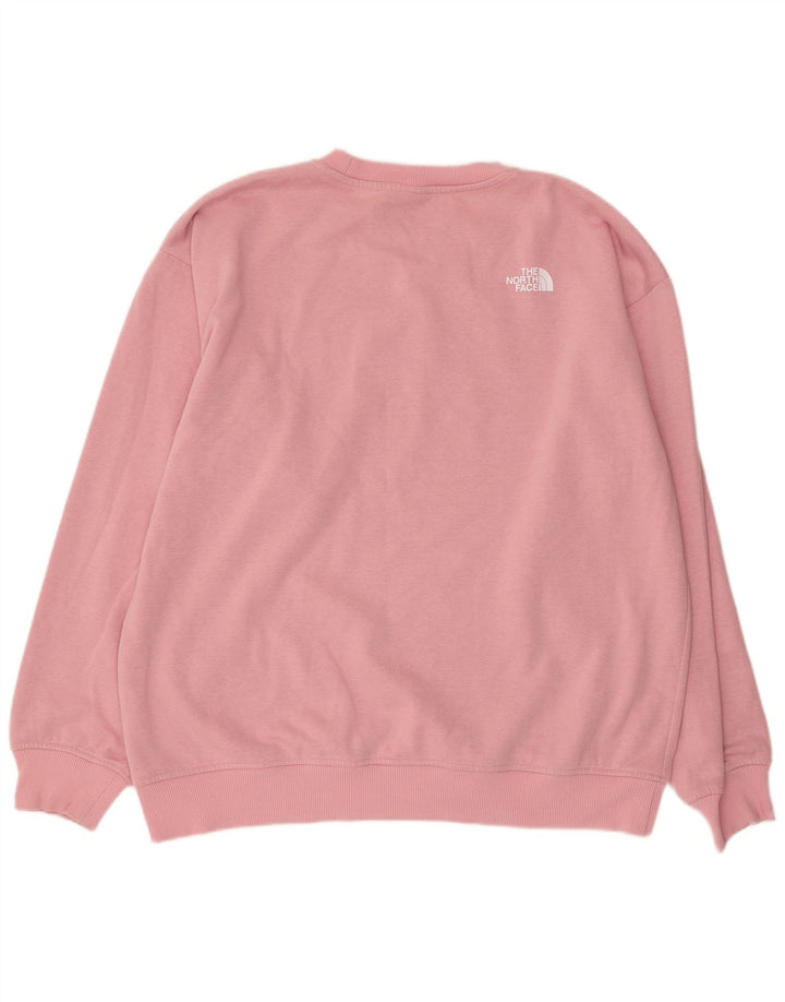 The North Face Sweat-shirt surdimensionné graphique pour femme UK 16 Large Rose