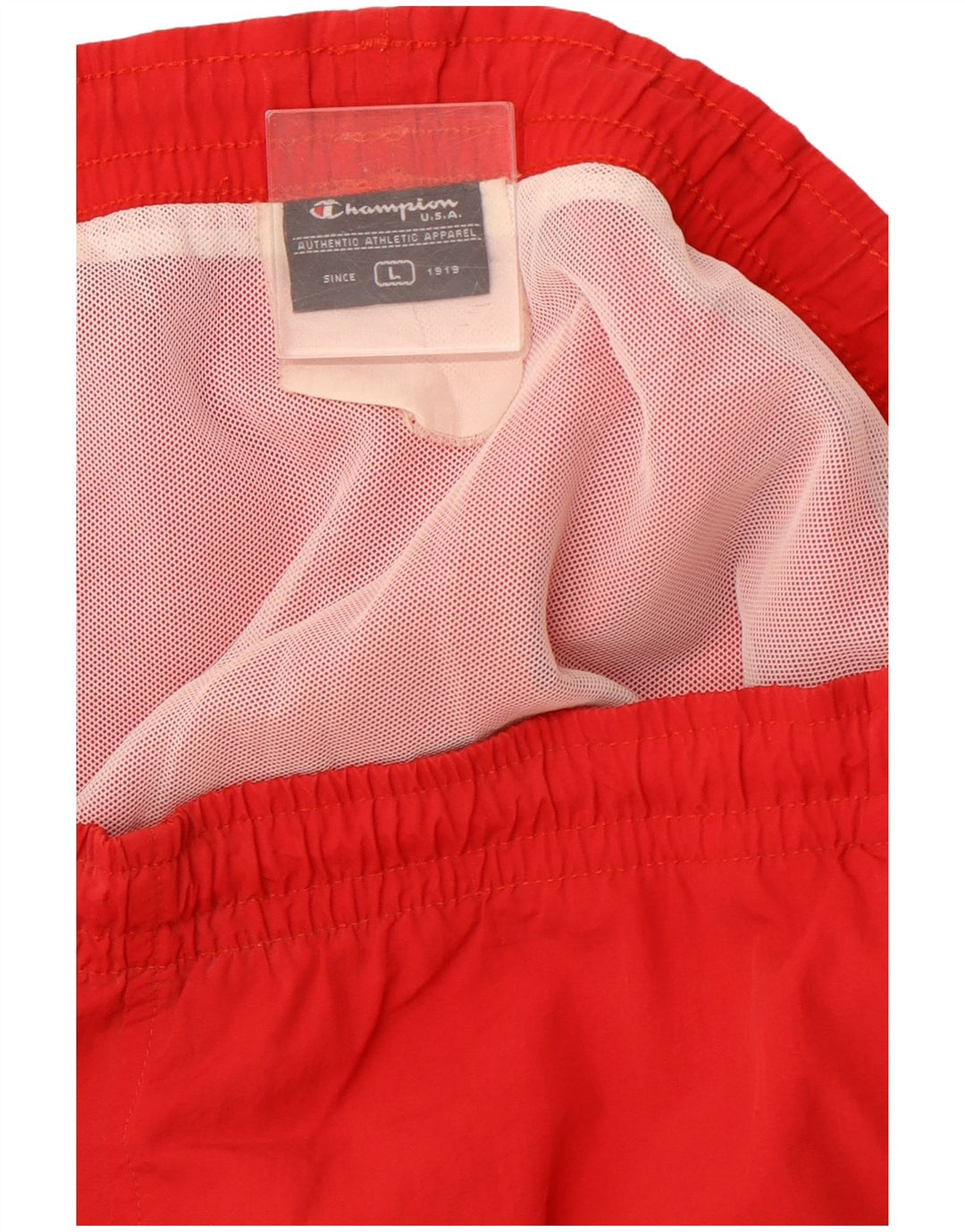 CHAMPION Short de Bain Homme Large Rouge Colourblock