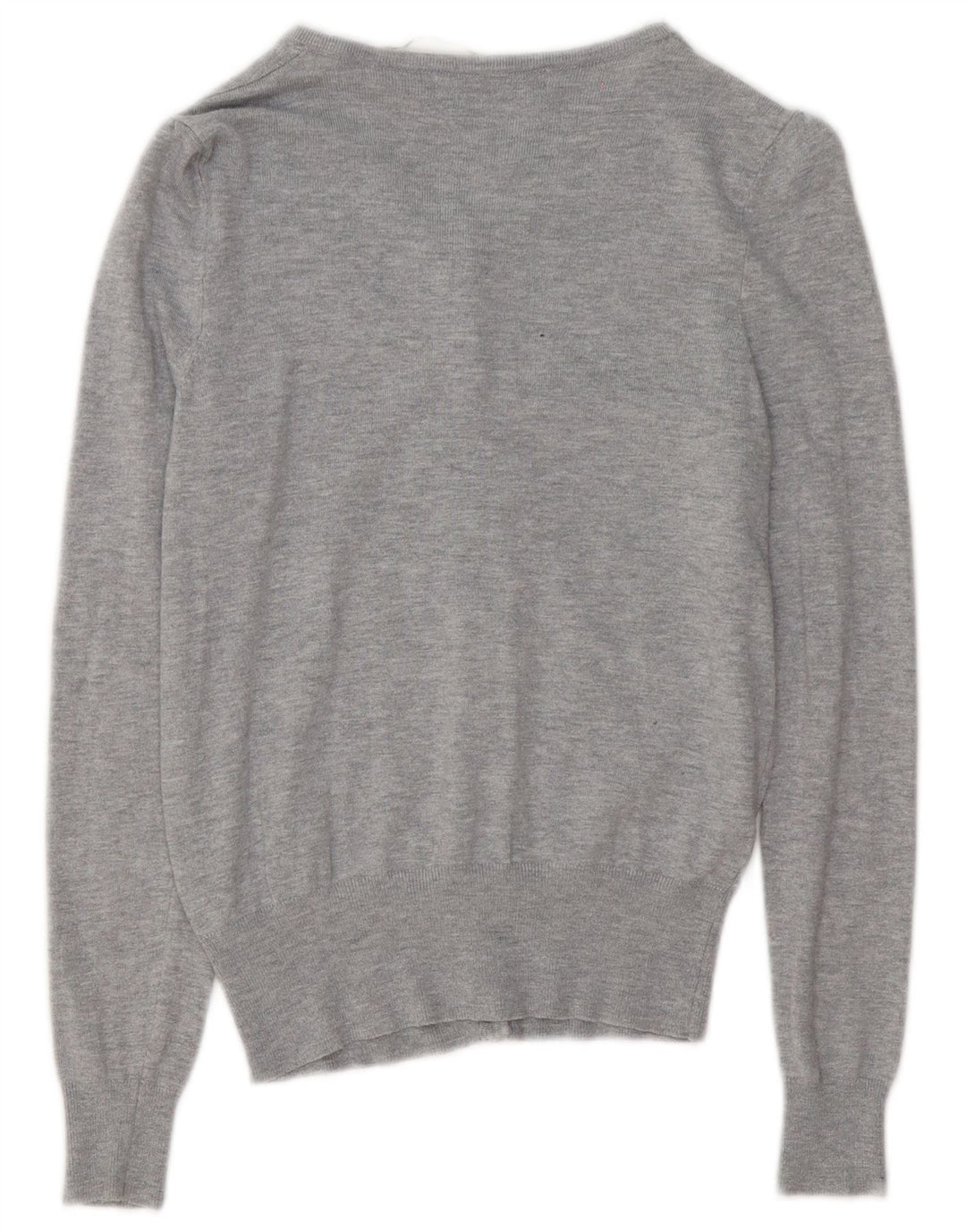 Marks & Spencer Pull Cardigan Femme UK 8 Petit Viscose Moucheté Gris