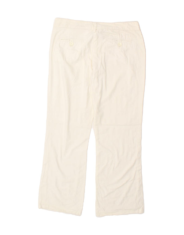 BENETTON Womens Straight Chino Trousers W34 L28 White