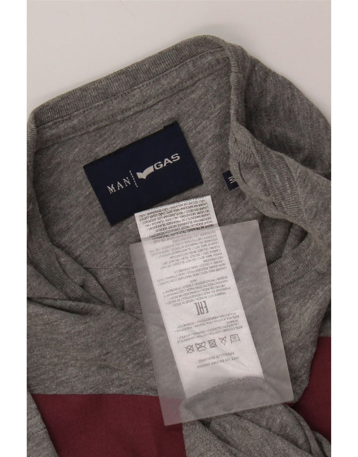 Gas T-Shirt Graphique Homme Gris Moyen Moucheté Coton