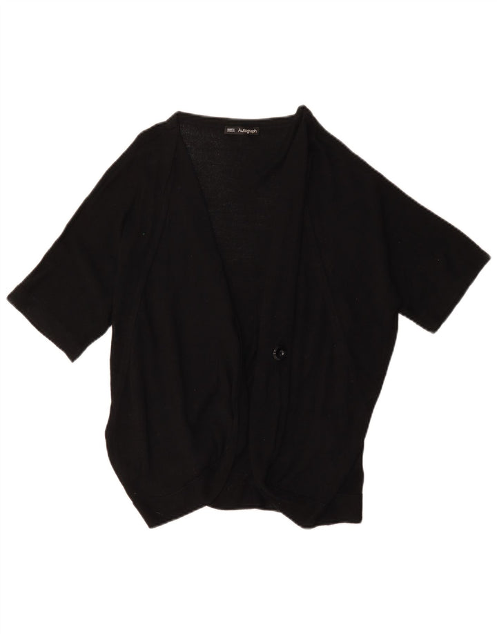 Marks & Spencer Pull cardigan autographe pour femme UK 16 Large Noir