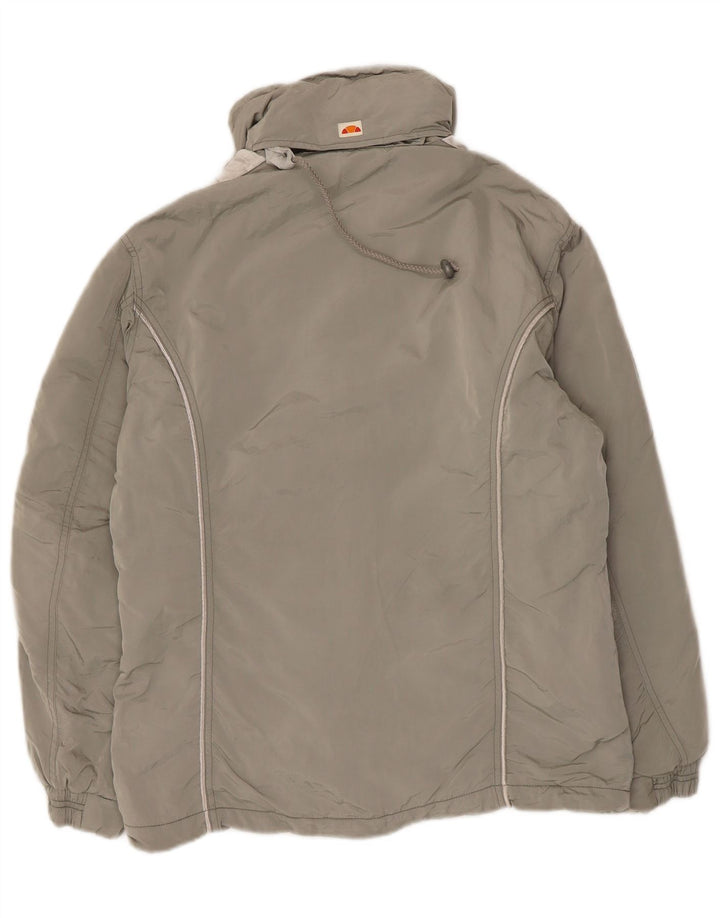 Ellesse Veste matelassée à capuche surdimensionnée pour femme UK 8 Small Gris Polyamide