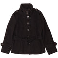 Zara Veste Militaire Femme UK 18 XL Noir Polyester
