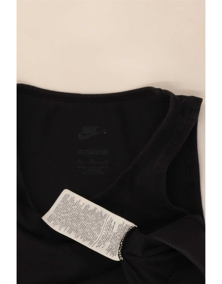 Nike Haut de soutien-gorge pour femme UK 12 Coton noir moyen