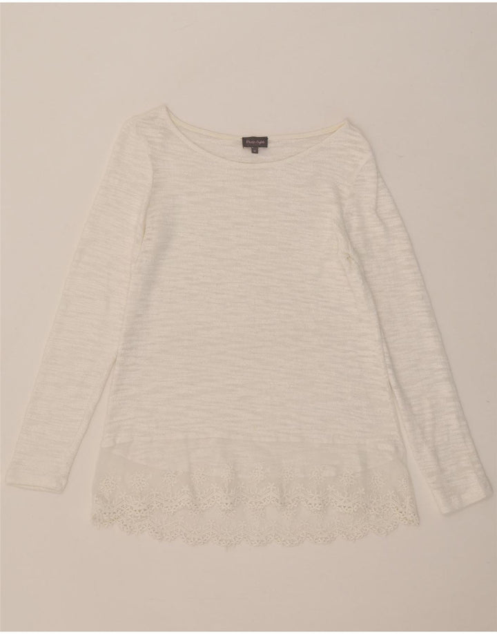 PHASE EIGHT Haut à manches longues pour femme UK 12 Medium White Floral