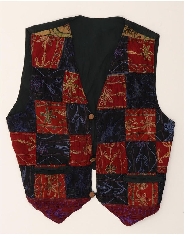 gilet homme vintage grand coton patchwork multicolore