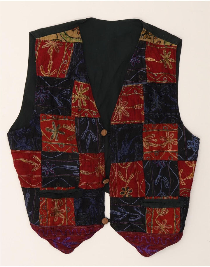 gilet homme vintage grand coton patchwork multicolore
