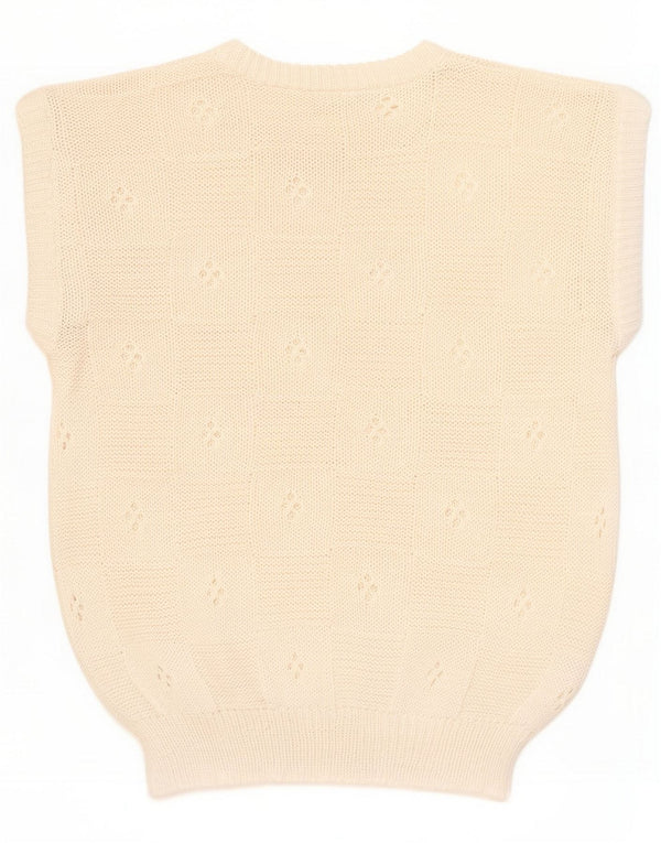 Creazioni Débardeur pour femme UK 14 Medium Off White Cotton