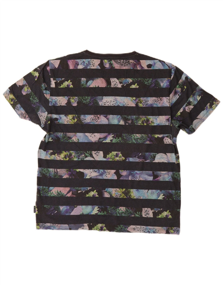 Ted Baker T-Shirt Homme Taille 4 Large Bleu Marine Rayé