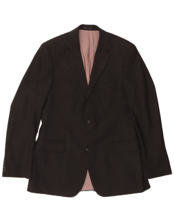 Hugo Boss Veste blazer à 2 boutons pour homme Taille 102 Grande laine noire