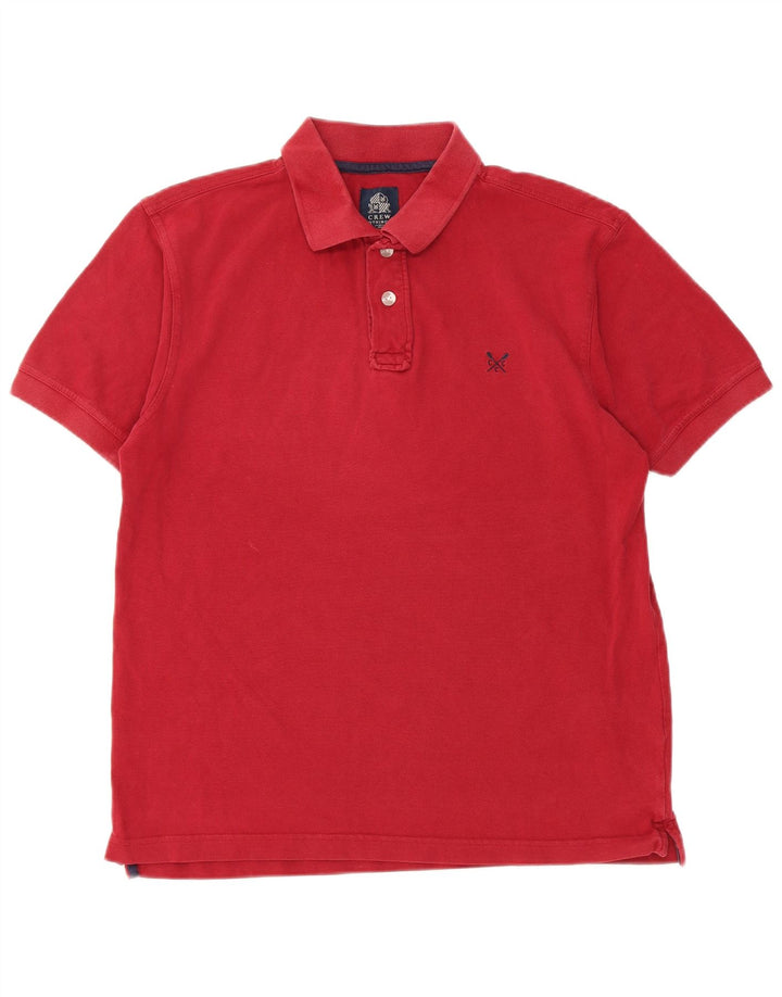 Crew Clothing Polo Homme Rouge Moyen Coton
