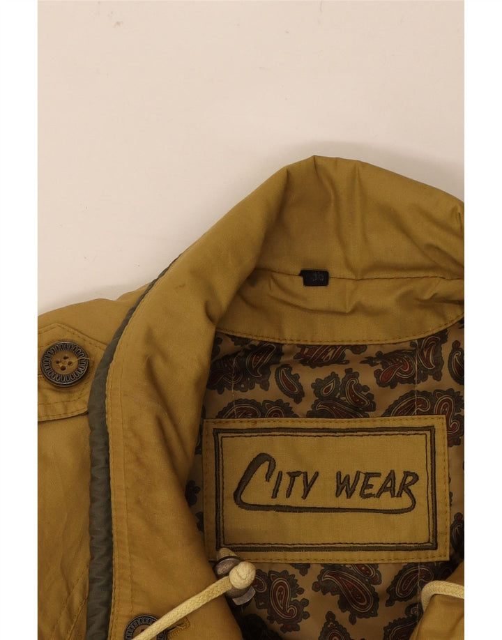 VINTAGE Womens Military Jacket EU 38 Medium Beige Vintage Vintage and Second-Hand Vintage from Messina Hembry 