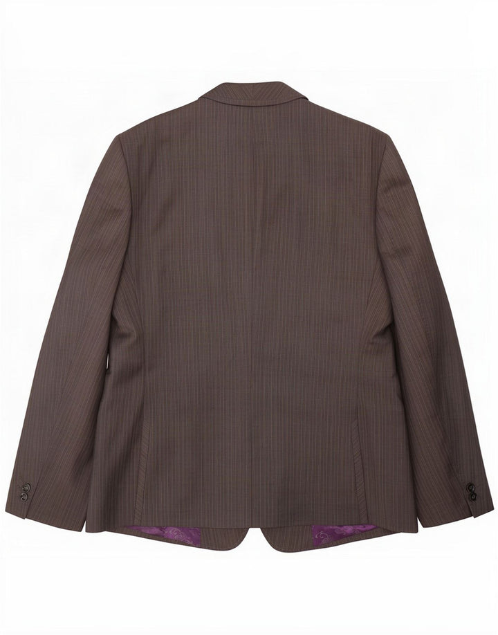 Ted Baker Veste blazer à 1 bouton pour homme UK 44 2XL Laine à fines rayures grises