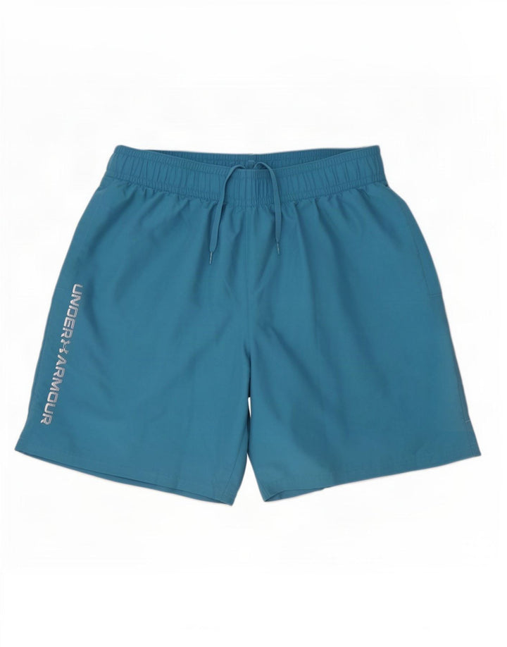 Under Armour Short de Sport Graphique Homme Large Bleu Polyester