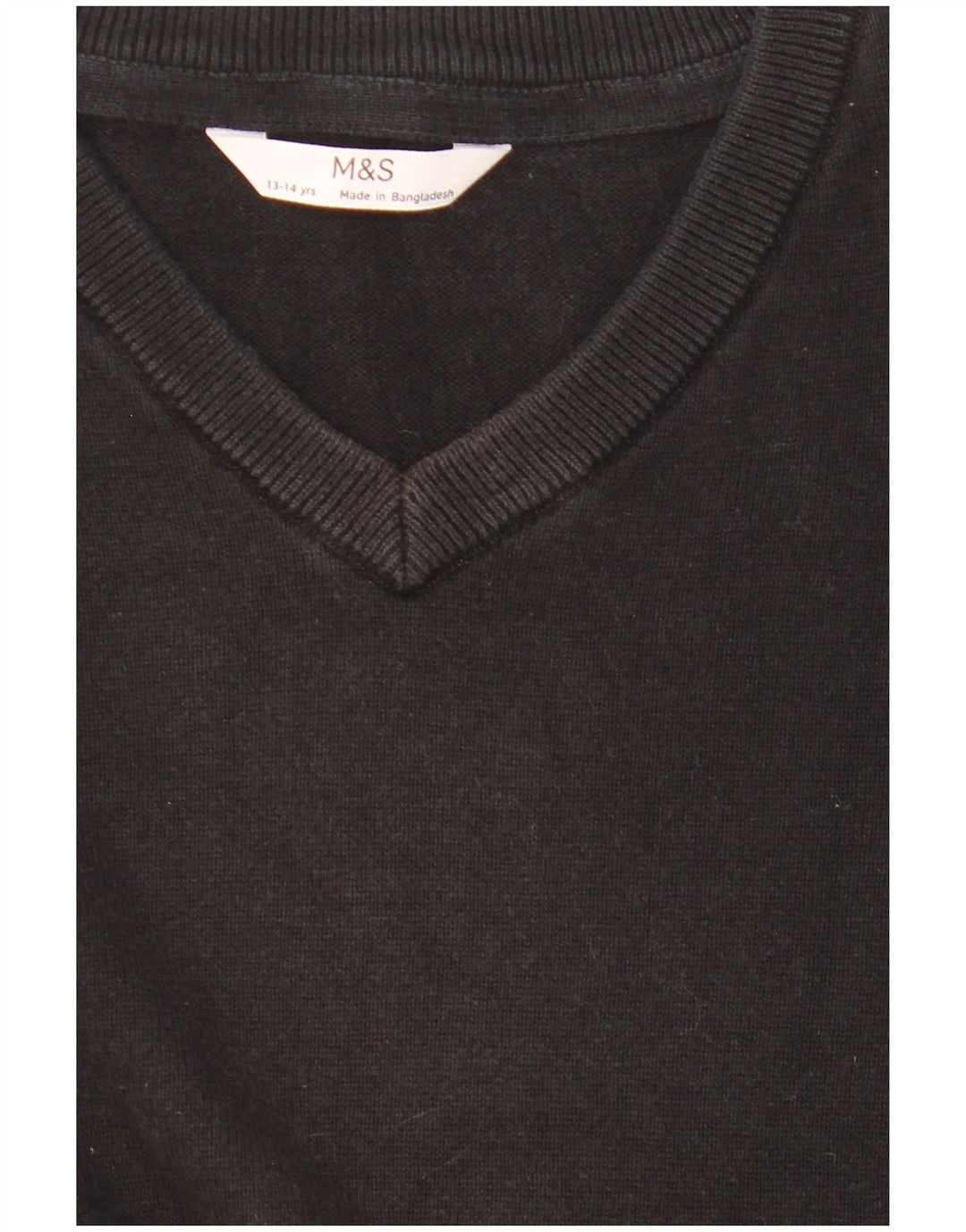 Marks & Spencer Pull col V pour garçon 13-14 ans Noir