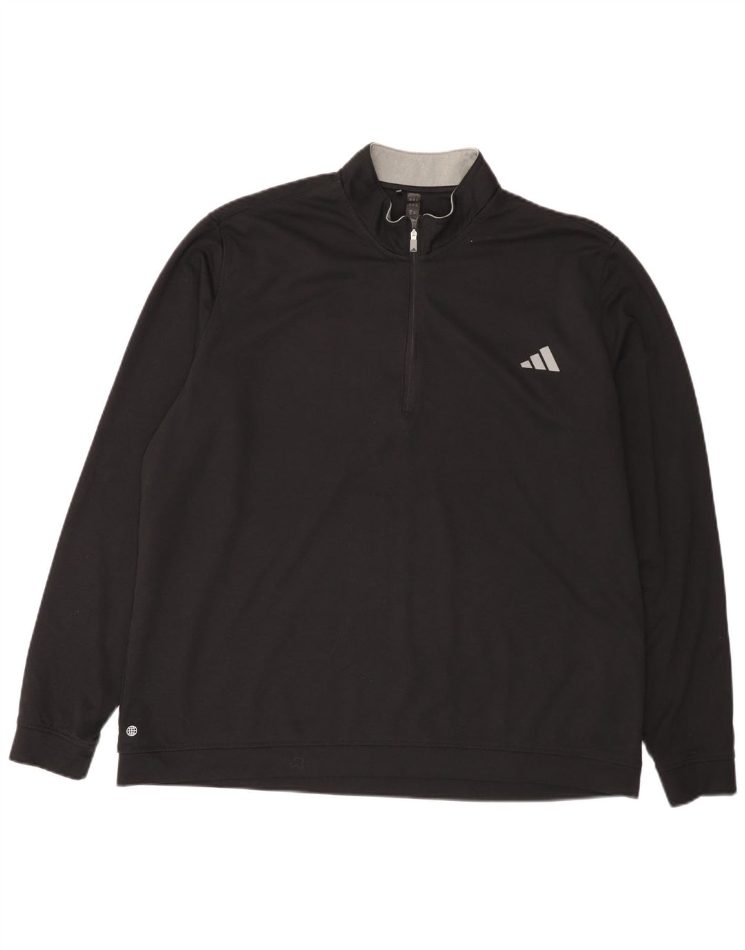 Adidas Sweat-shirt à col zippé pour homme 2XL Noir Polyester