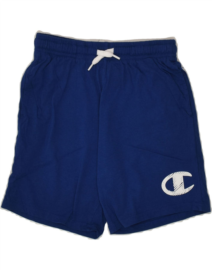 CHAMPION Boys Sport Shorts 11-12 Years Large  Blue Cotton | Vintage Champion | Thrift | Second-Hand Champion | Used Clothing | Messina Hembry 