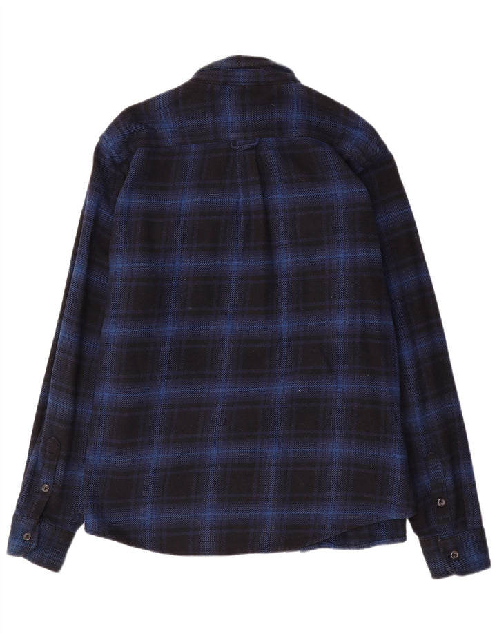 Orvis Chemise en flanelle pour homme XL Bleu marine à carreaux en coton