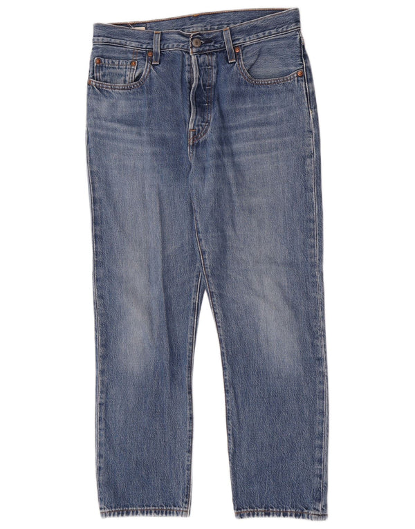 Levi's Jean 501 Crop Straight Femme W28 L26 Bleu Coton