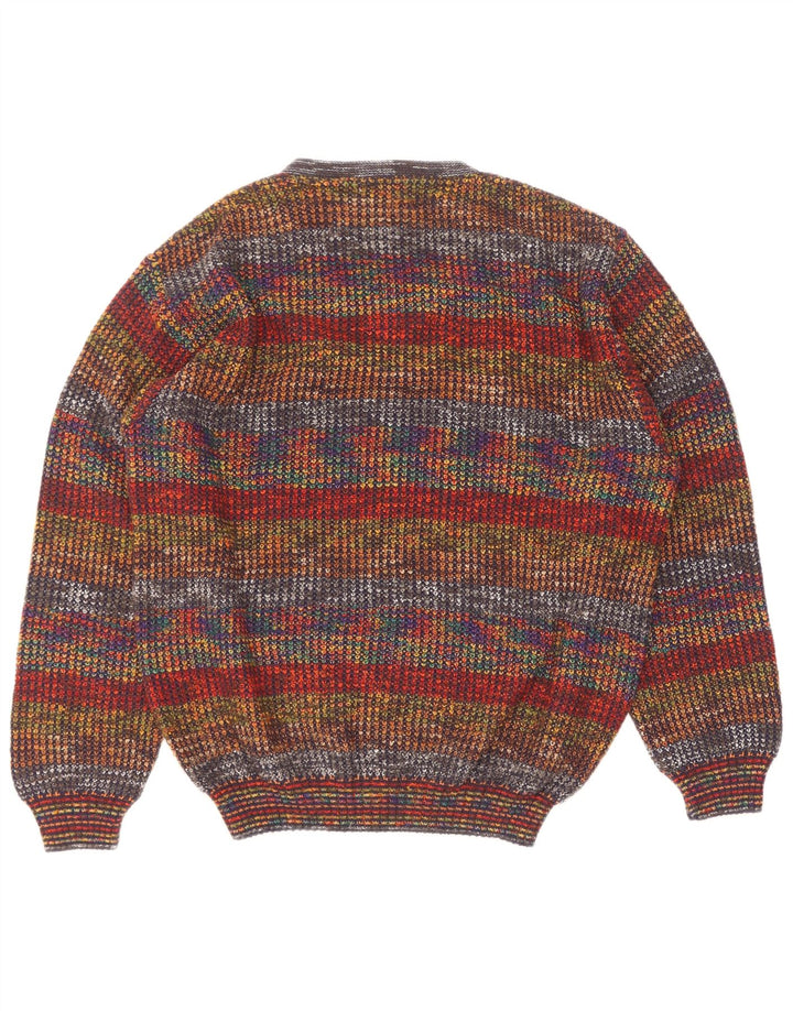 George Pull à col en V pour homme IT 50 Laine rayée multicolore moyen