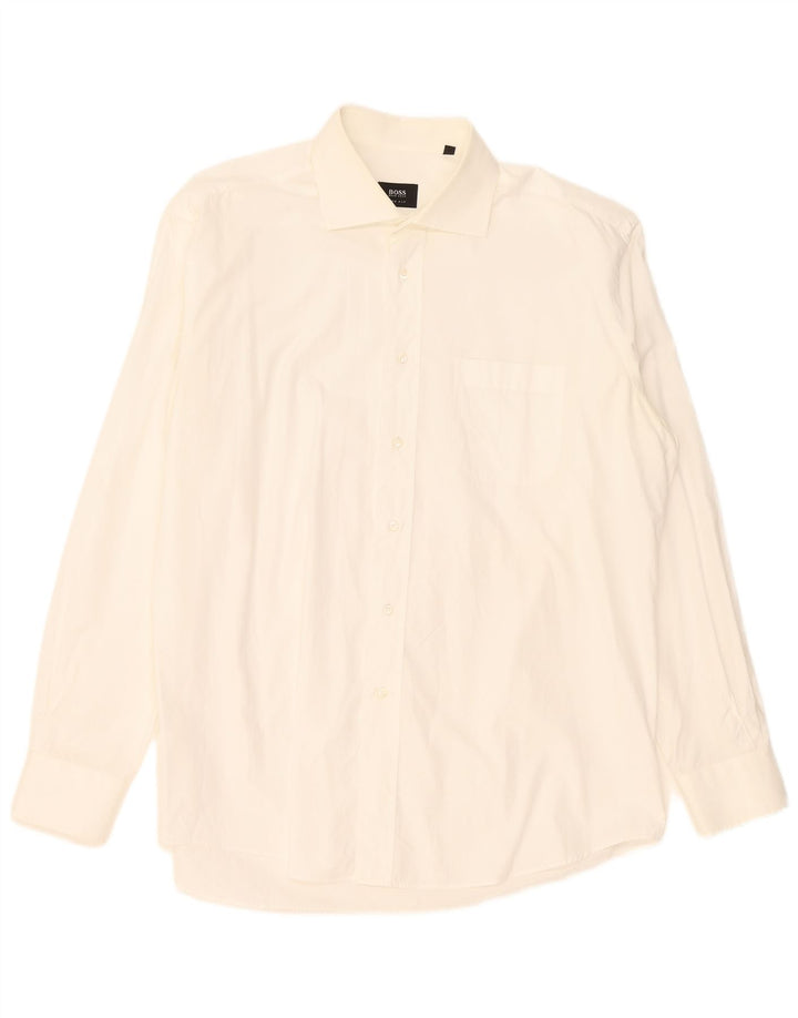 Hugo Boss Chemise Homme Taille 44 17 1/2 XL Blanc