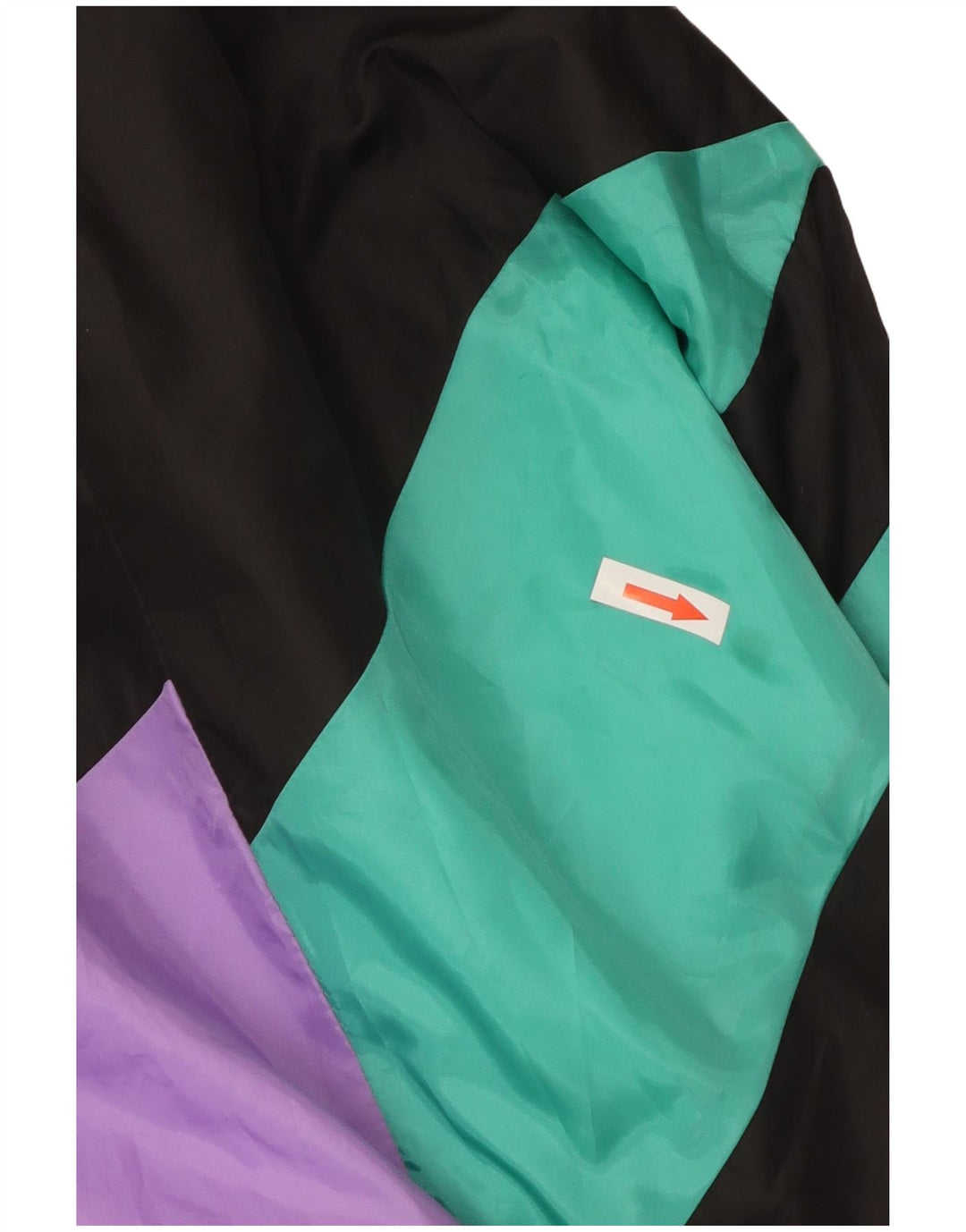 vintage Mens Survêtement Top Veste Grand Black Colourblock