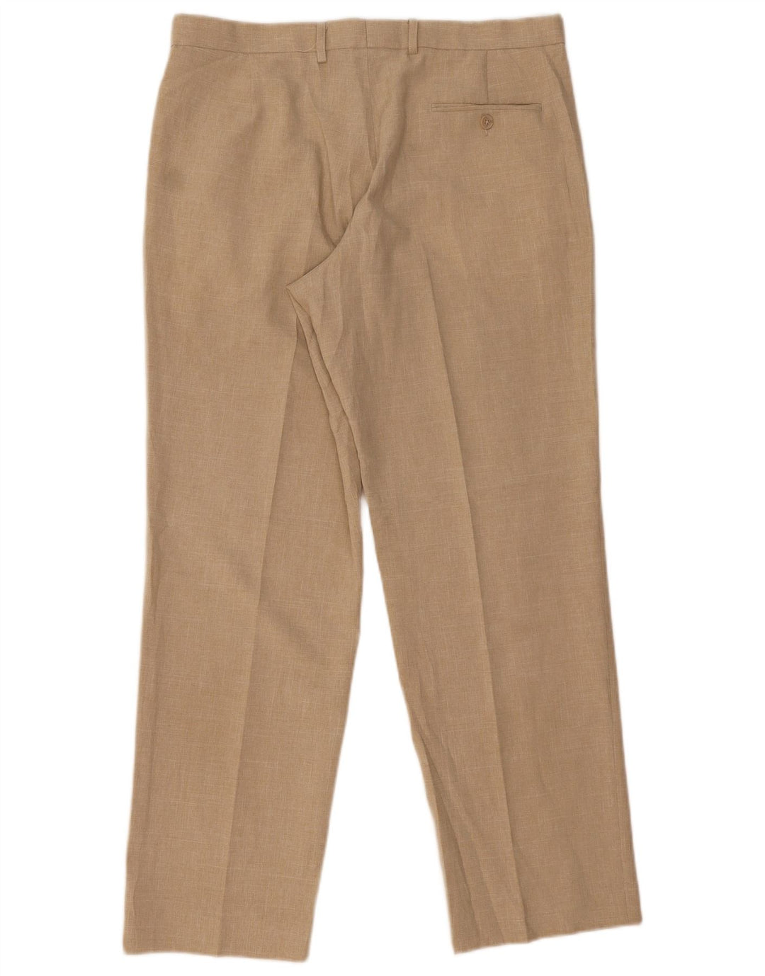 MARKS & SPENCER Pantalon de Costume Droit Homme W36 L31 Beige Polyester