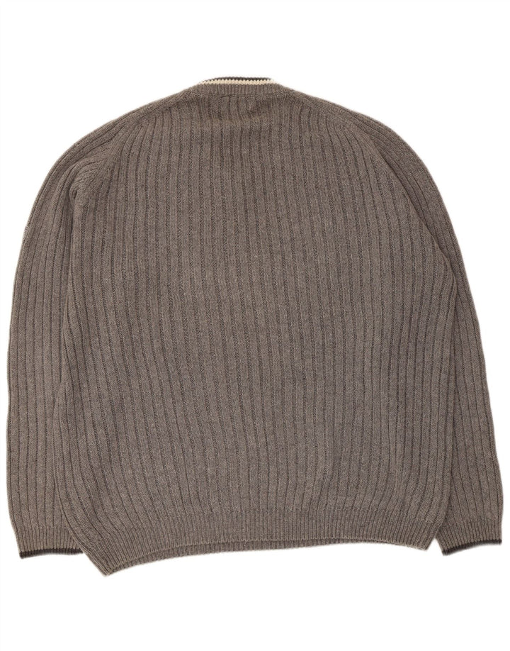 Tom Tailor Pull col V Homme XL Gris Ramie