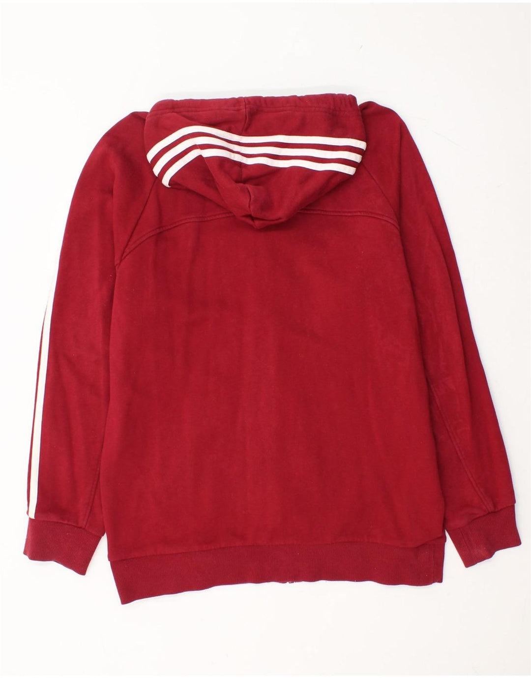 ADIDAS Pull à capuche zippé pour homme Grand coton rouge