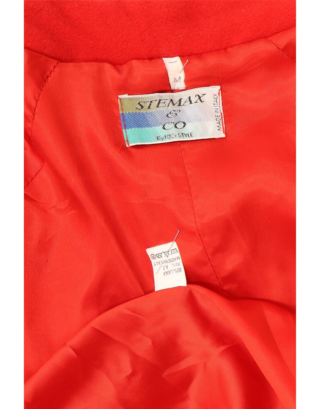 vintage Femmes Overcoat Overcoat UK 14 Laine Rouge Moyenne