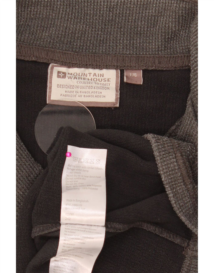 MOUNTAIN WAREHOUSE Sweat-shirt à col zippé pour homme en coton gris Taille L