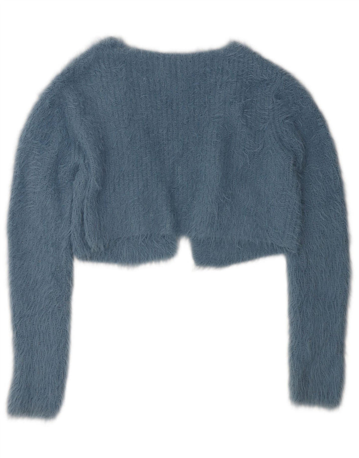 Zara Bolero Jumper pour femme UK 10 Petit Bleu