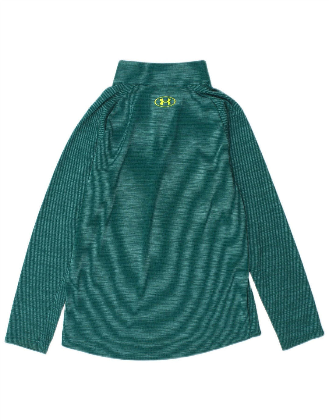 UNDER ARMOUR Boys Zip Neck Pullover Tracksuit Top 9-10 Years Medium  Green