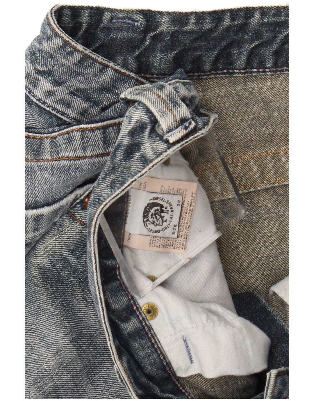 DIESEL Jean droit homme W33 L30 bleu coton