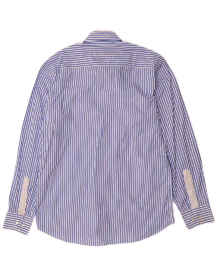 HARRY & SONS Chemise Homme Taille 39 15 1/2 Coton Rayé Bleu Moyen
