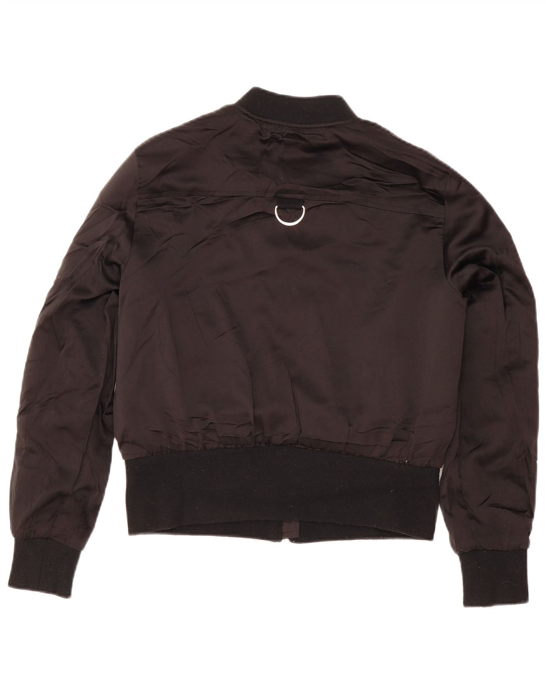 Zara Womens Bomber Jacket UK 14 Moyen Noir Polyester