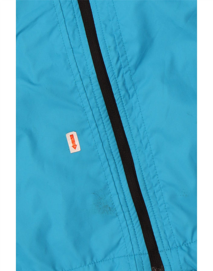 Asics Veste de survêtement pour femme UK 6 XS Bleu Colorblock Polyester