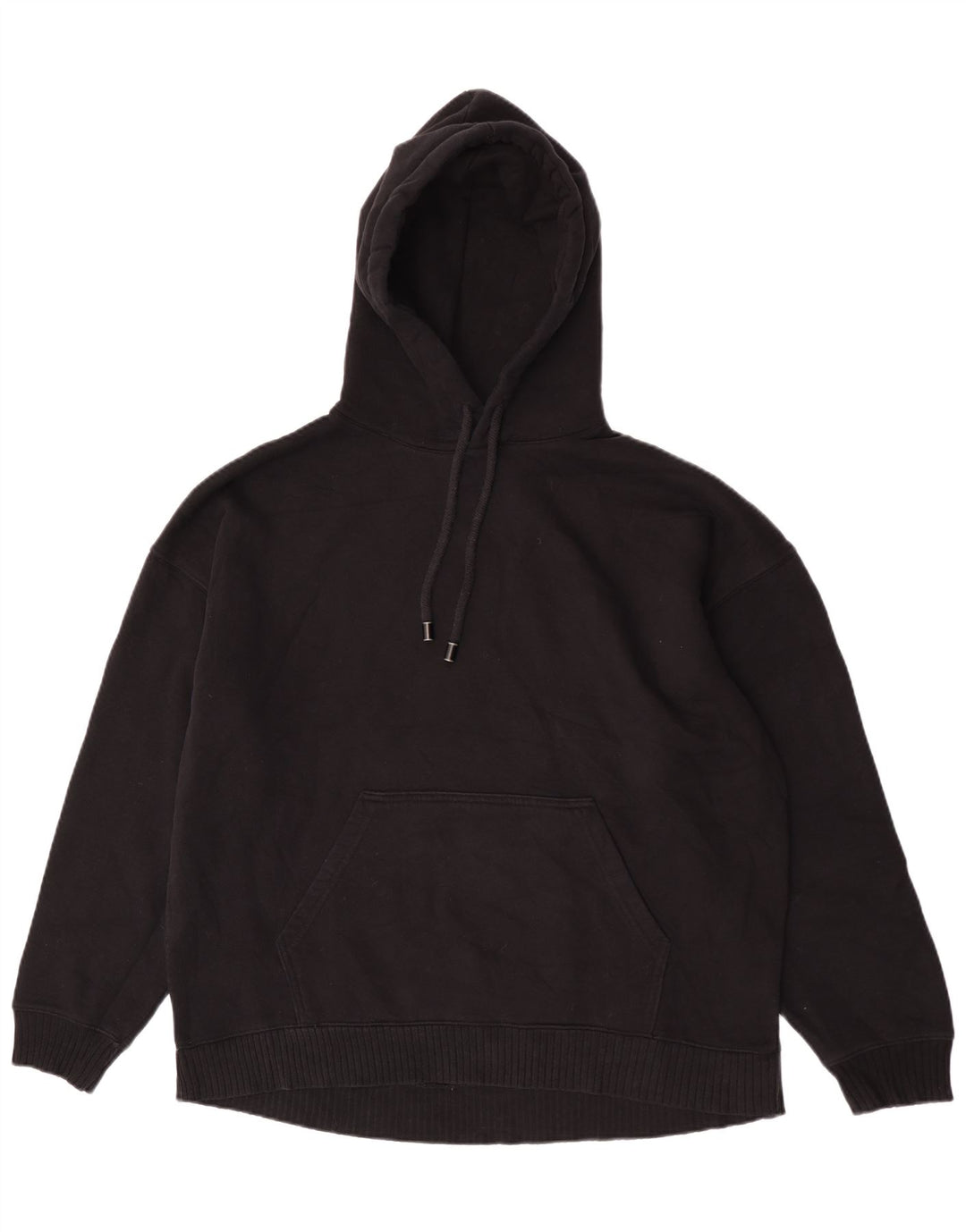 Zara Pull à capuche surdimensionné pour femme UK 14 Noir moyen