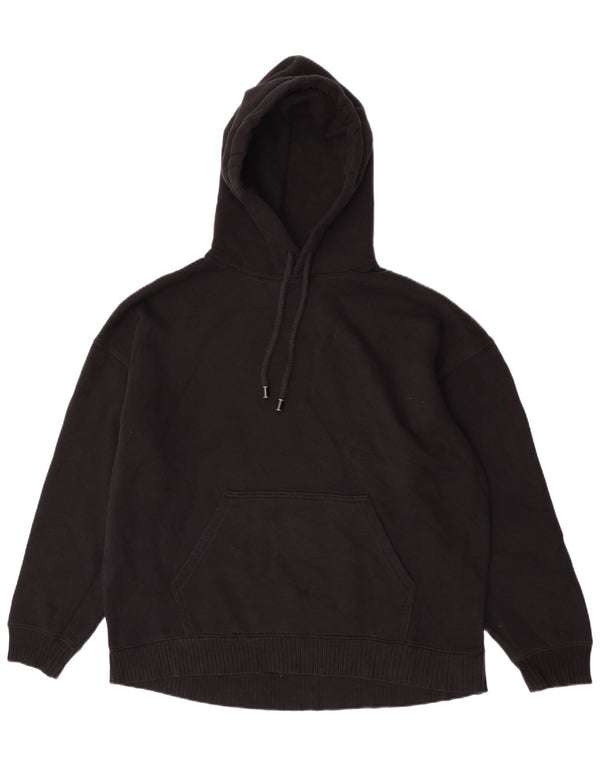 Zara Pull à capuche surdimensionné pour femme UK 14 Noir moyen