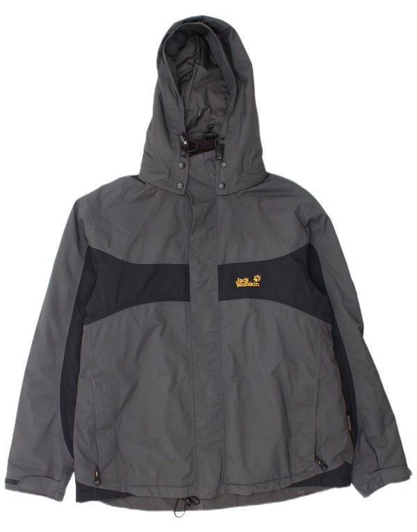 Jack Wolfskin Veste coupe-vent pour homme UK 40/42 Large Gris Colourblock