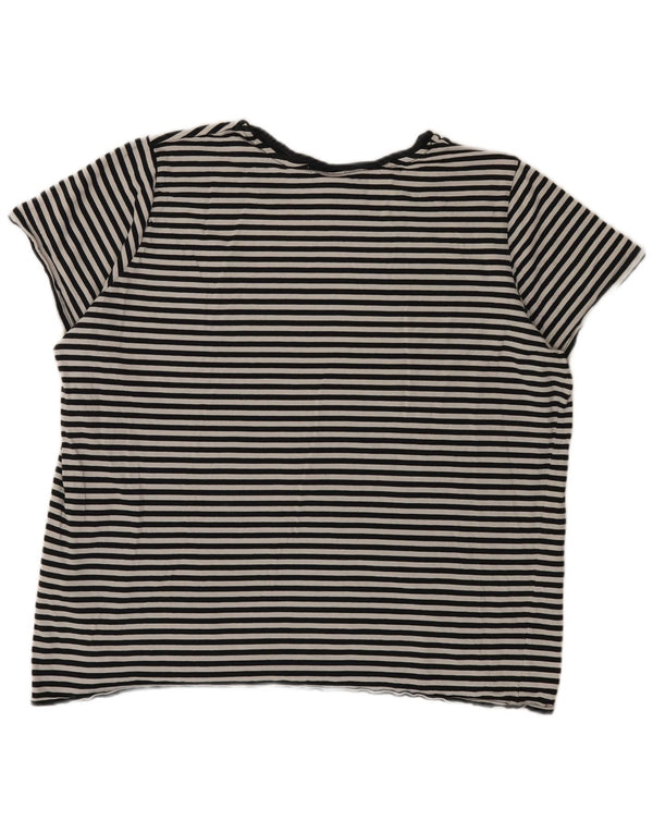 Levi's T-Shirt Homme Top 2XL Bleu Marine Rayé Coton